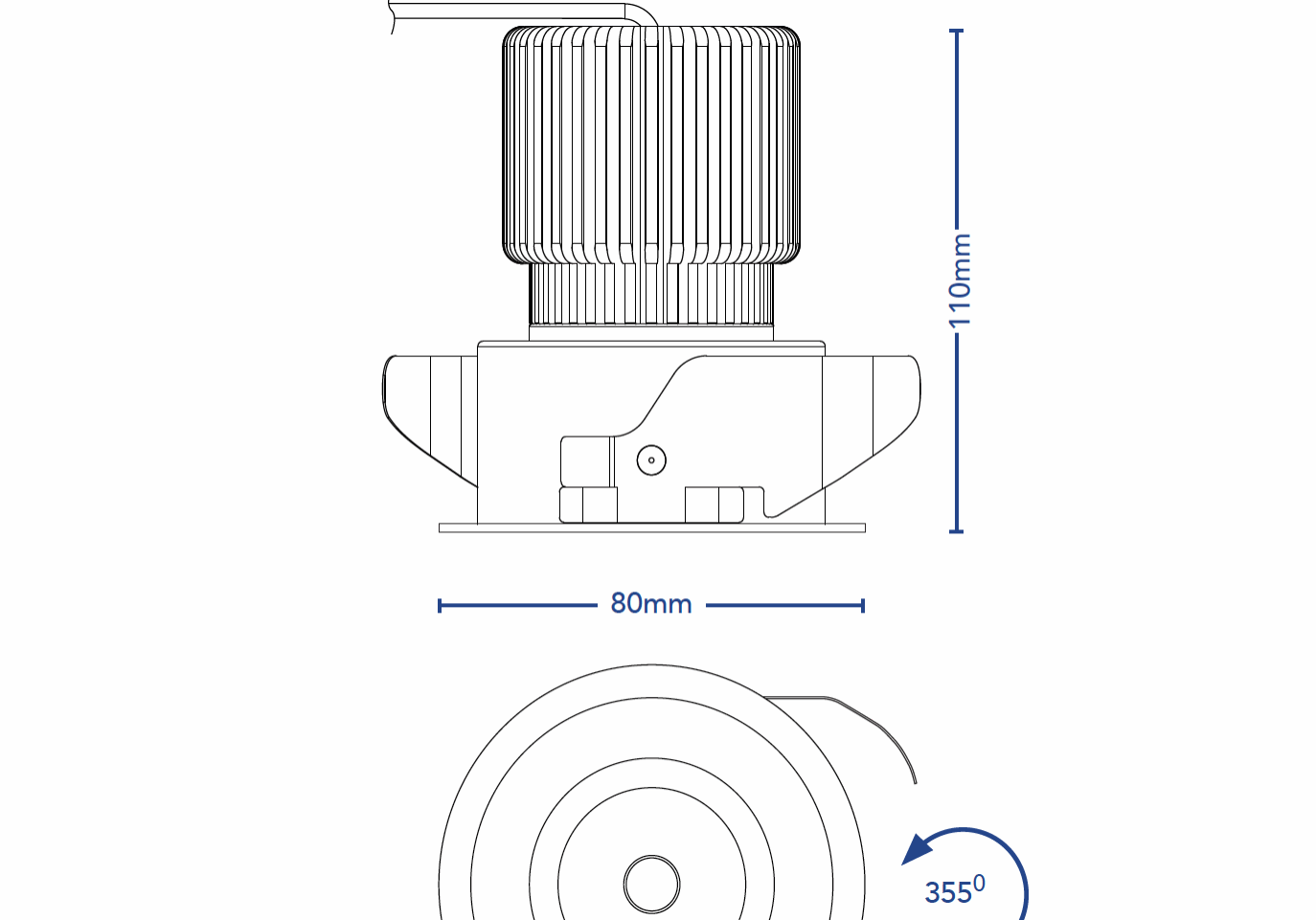 Downlight Click Spot B Semi Trimless.lineart 0422v1 4640