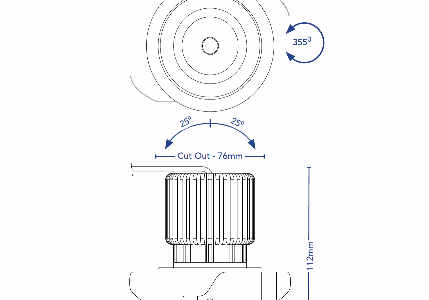 Downlight Click Spot D Semitrimless 0422v1 4683 Lineart