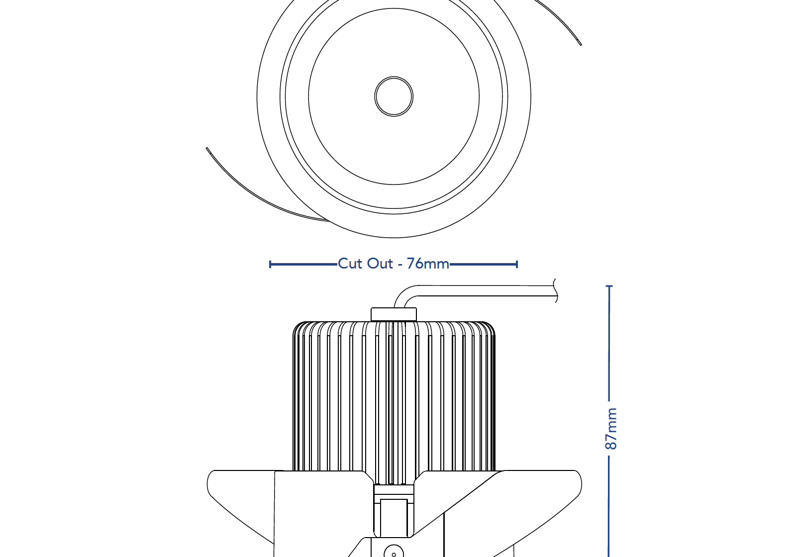 Downlight Click Spot E Semi Trimless.lineart 0422v1 4690