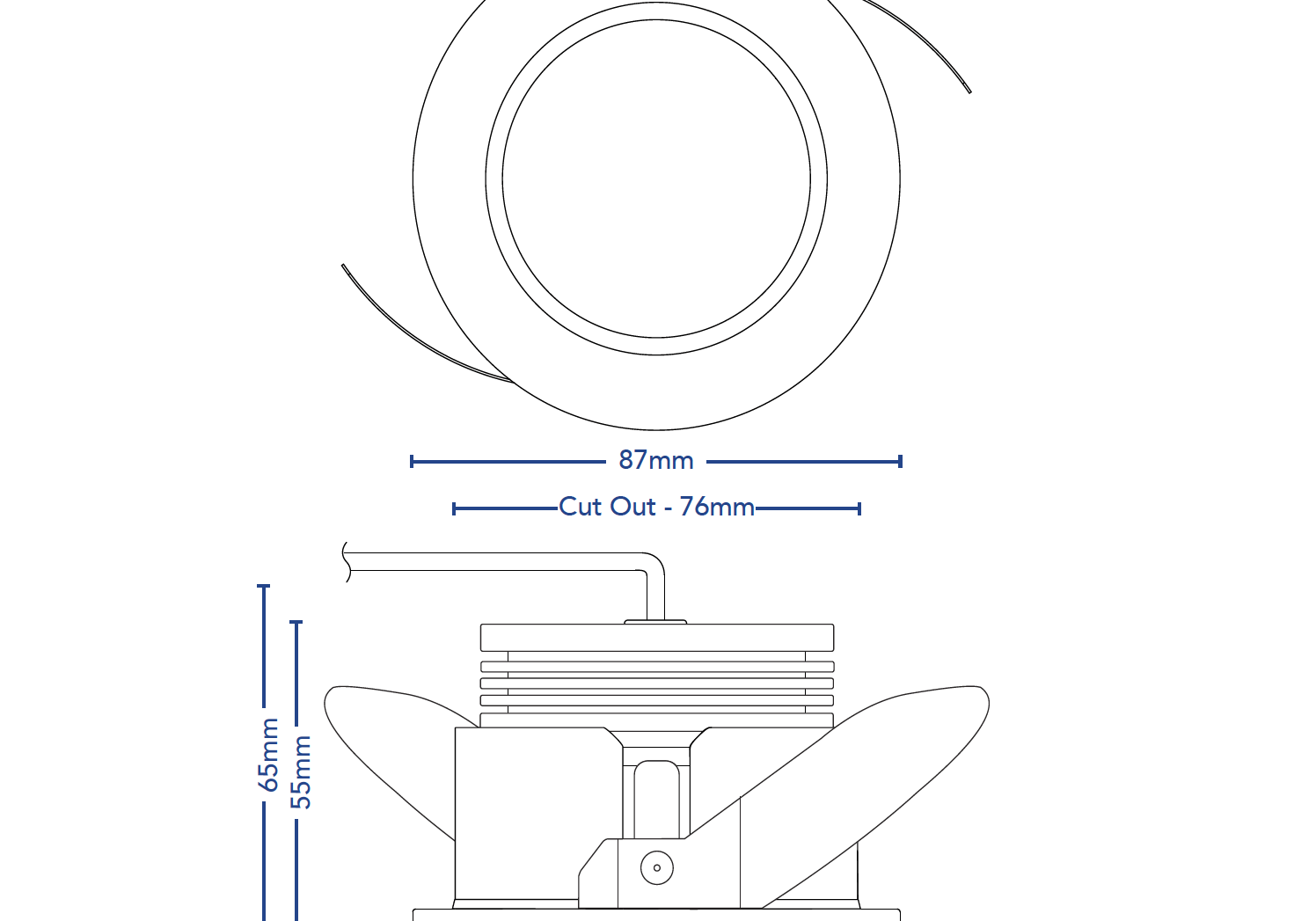Downlight Click Spot W.lineart 0422v1 5034