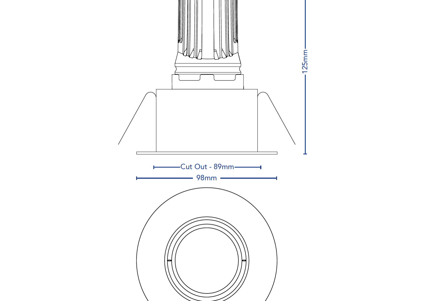 Downlight Low Glare Tilt Round.lineart 0422v1 3023