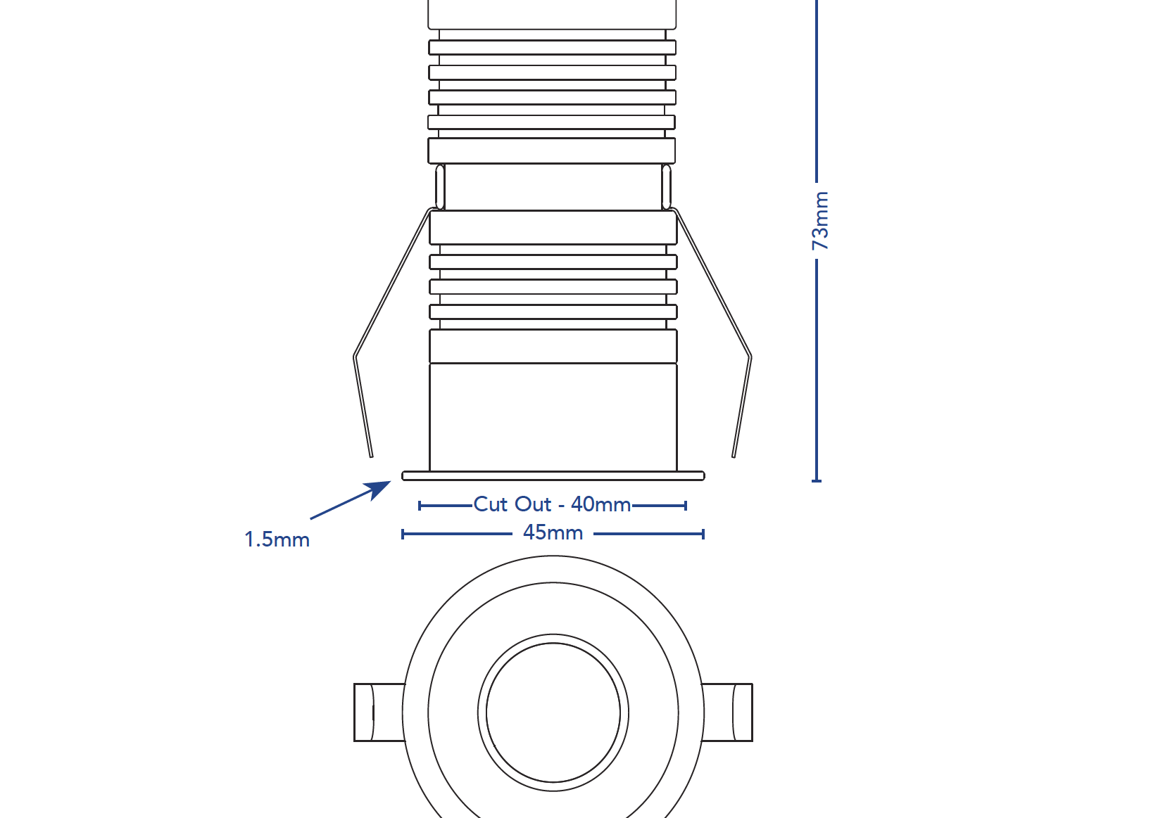 Downlight Minispot Highoutput.lineart 0422v1 5032