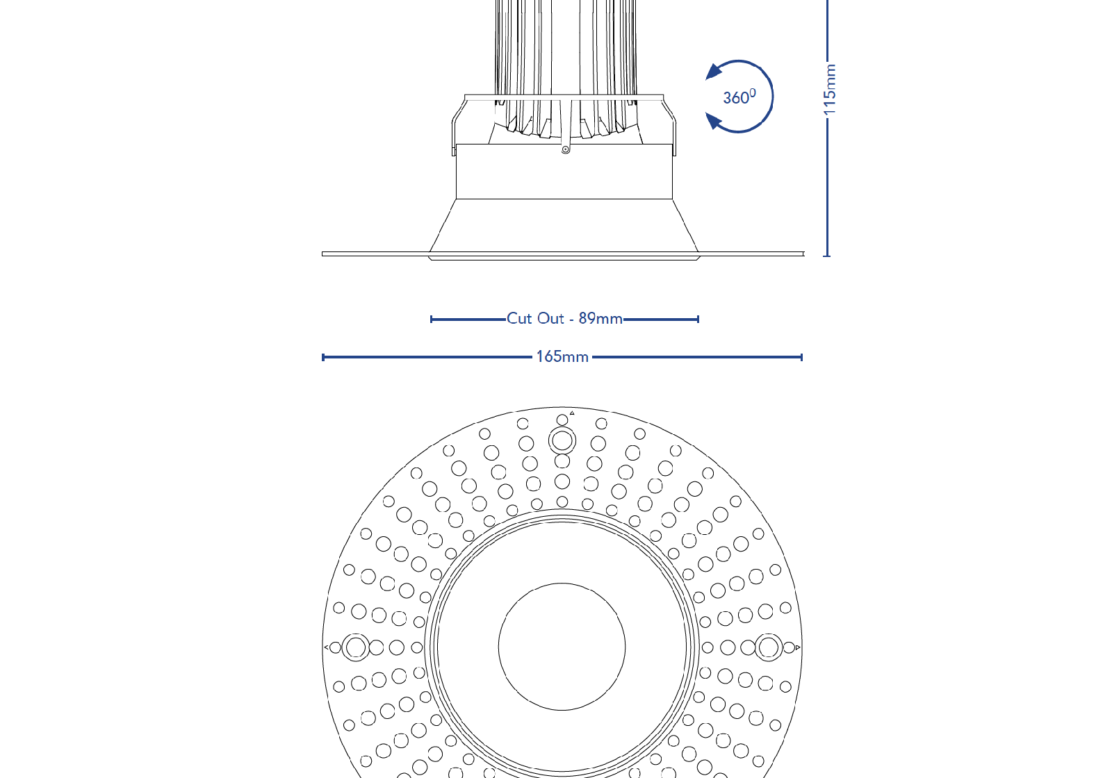 Downlight Trimless Adjustable.lineart 0422v1 4363