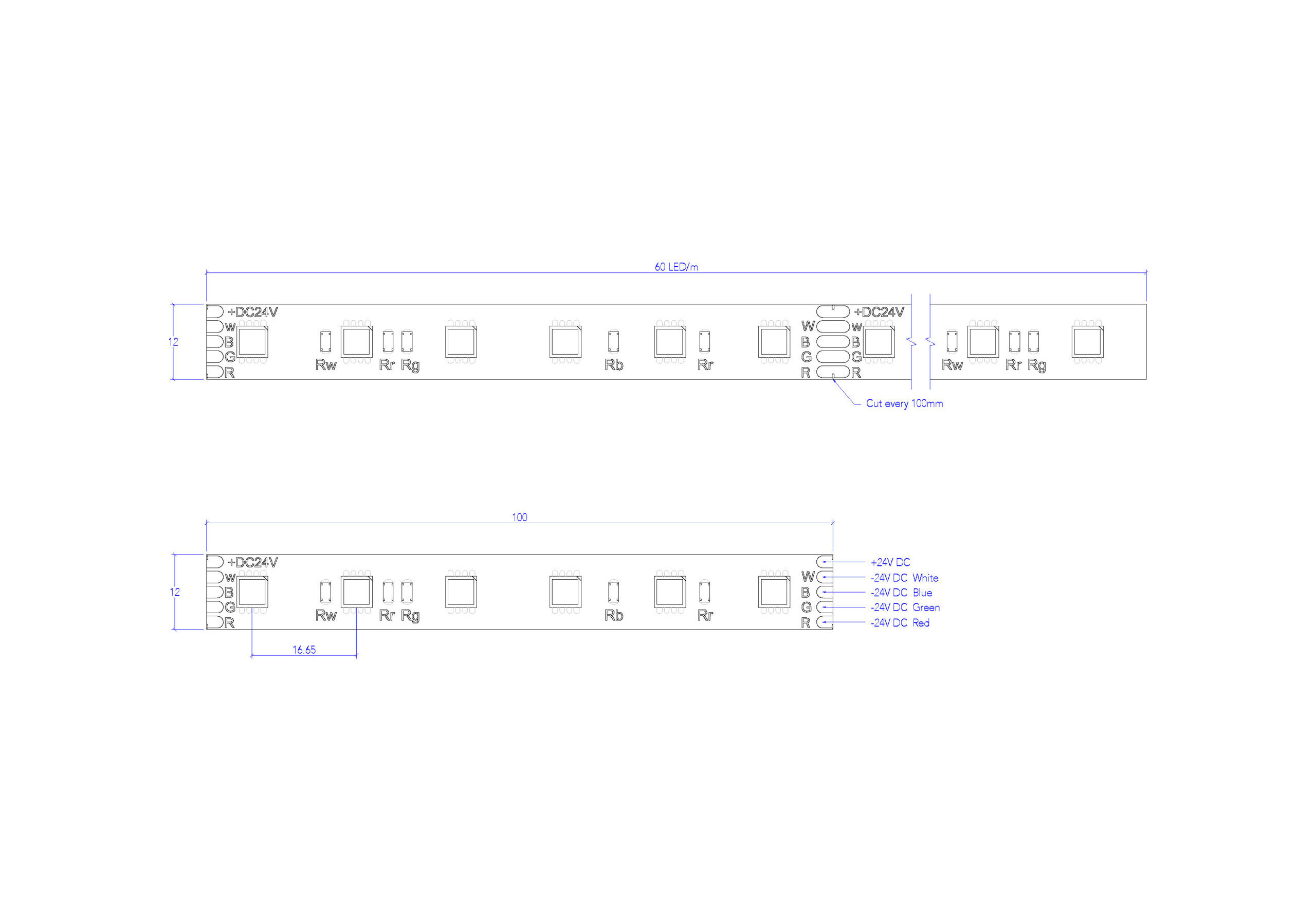 Led Ribbon Coulour Changing 6006 60 Line Art 240411