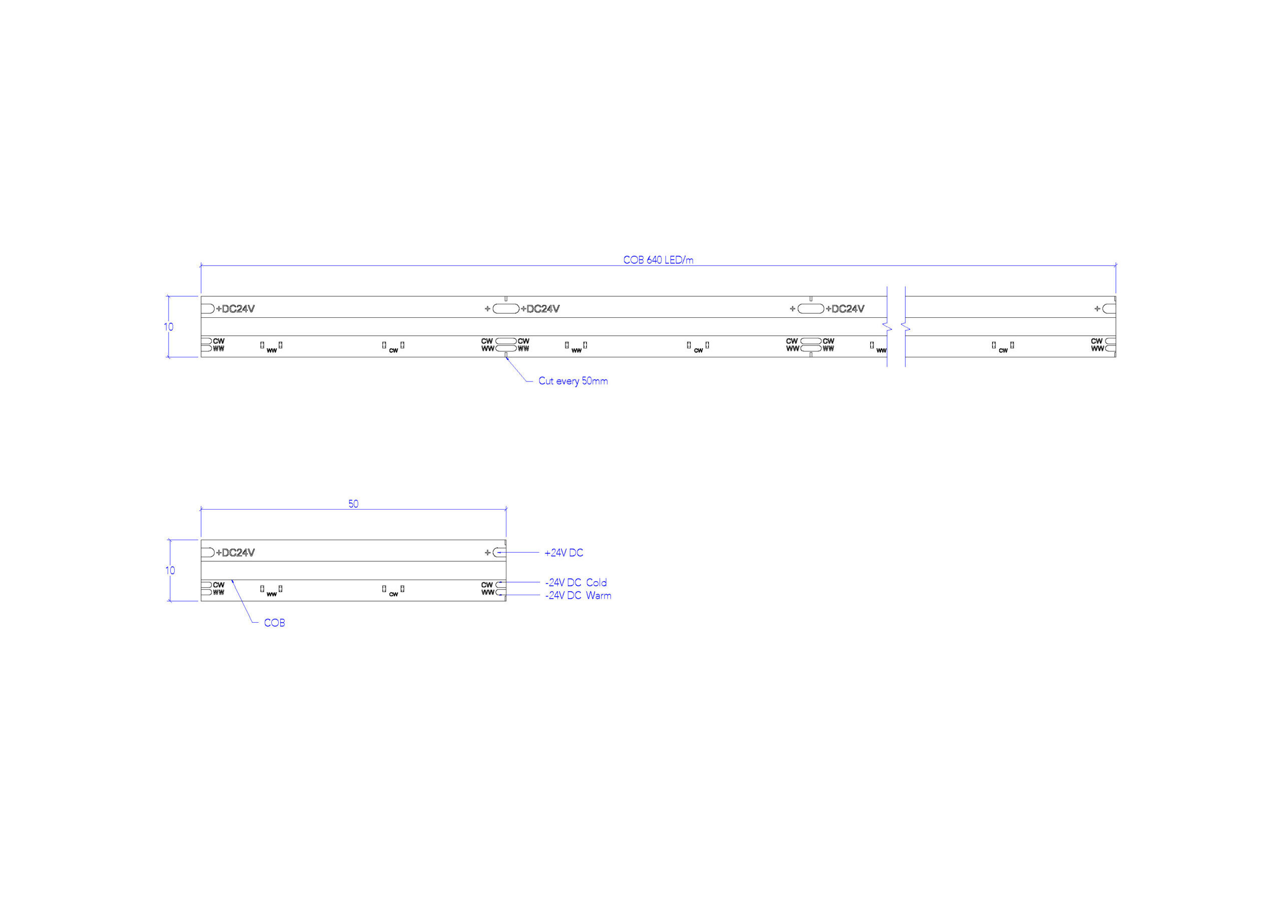 Led Ribbon Tuneable White 6005 Cob Line Art 240411